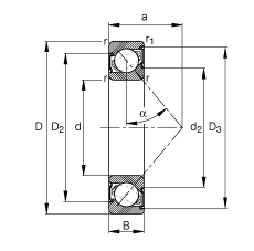 ǽ|S 7303-B-2RS-TVP, (j) DIN 628-1 (bio)ʵҪߴ|  = 40ɂ(c)ܷ