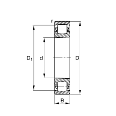 ΝLS 20318-K-MB-C3, (j) DIN 635-1 ˜ʵҪߴ, FF 1:12