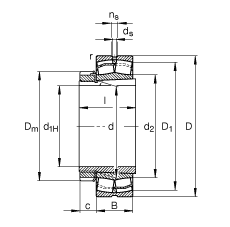 {ĝLS 23220-E1-K-TVPB + H2320,  DIN 635-2 ˜ʵҪߴ, F׺;o