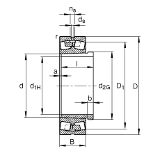 {ĝLS 23260-K-MB + AH3260G, (j) DIN 635-2 ˜ʵҪߴ, F׺ж